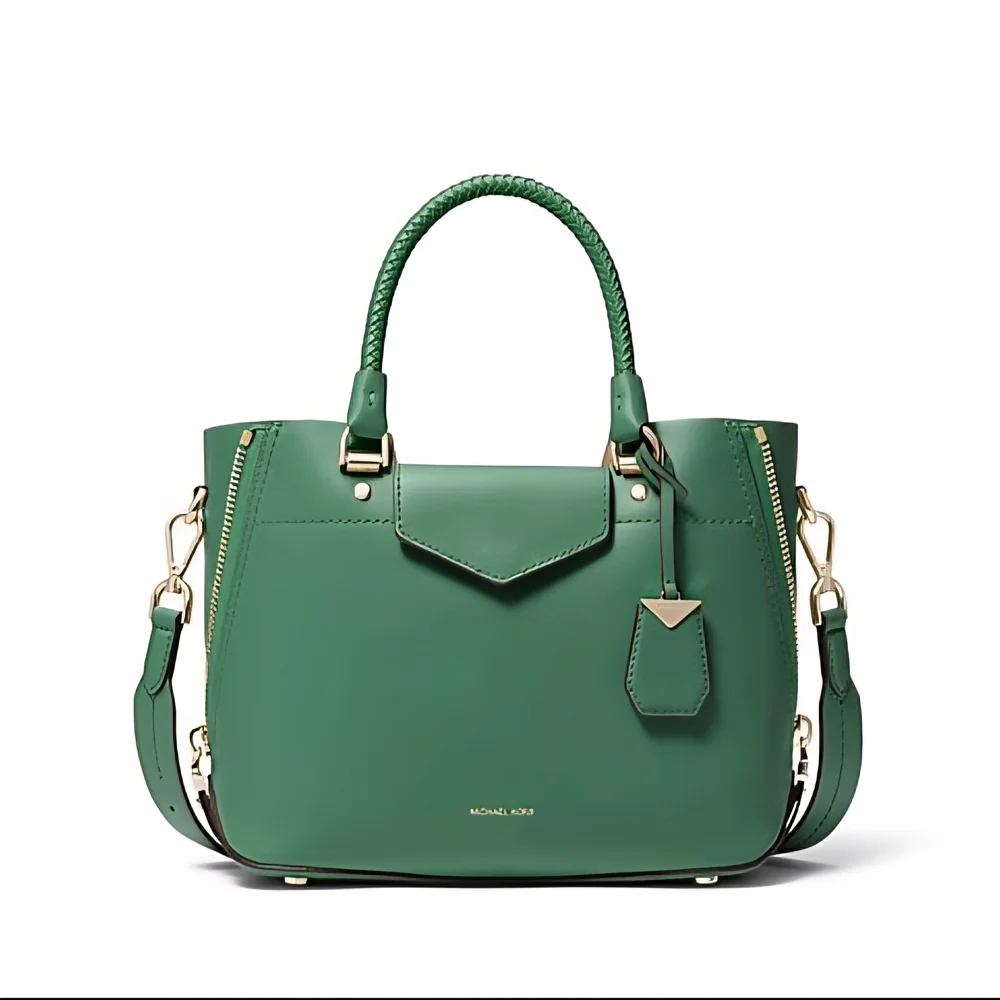 Michael Kors Green Blakely Leather Satchel Handbag - Picture 2 of 14